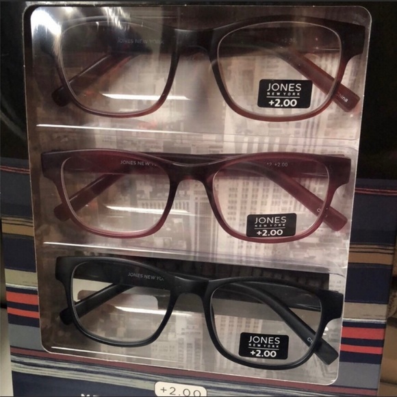 New Jones New York Package 3 Pairs Mens Reading Glasses Readers +2.00 Strength - Picture 3 of 8